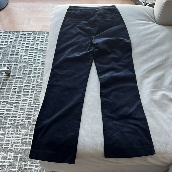 New Joie Duke High Waist Crop Kick Flare Corduroy Pants (Midnight Blue) Size 00 - Picture 4 of 6